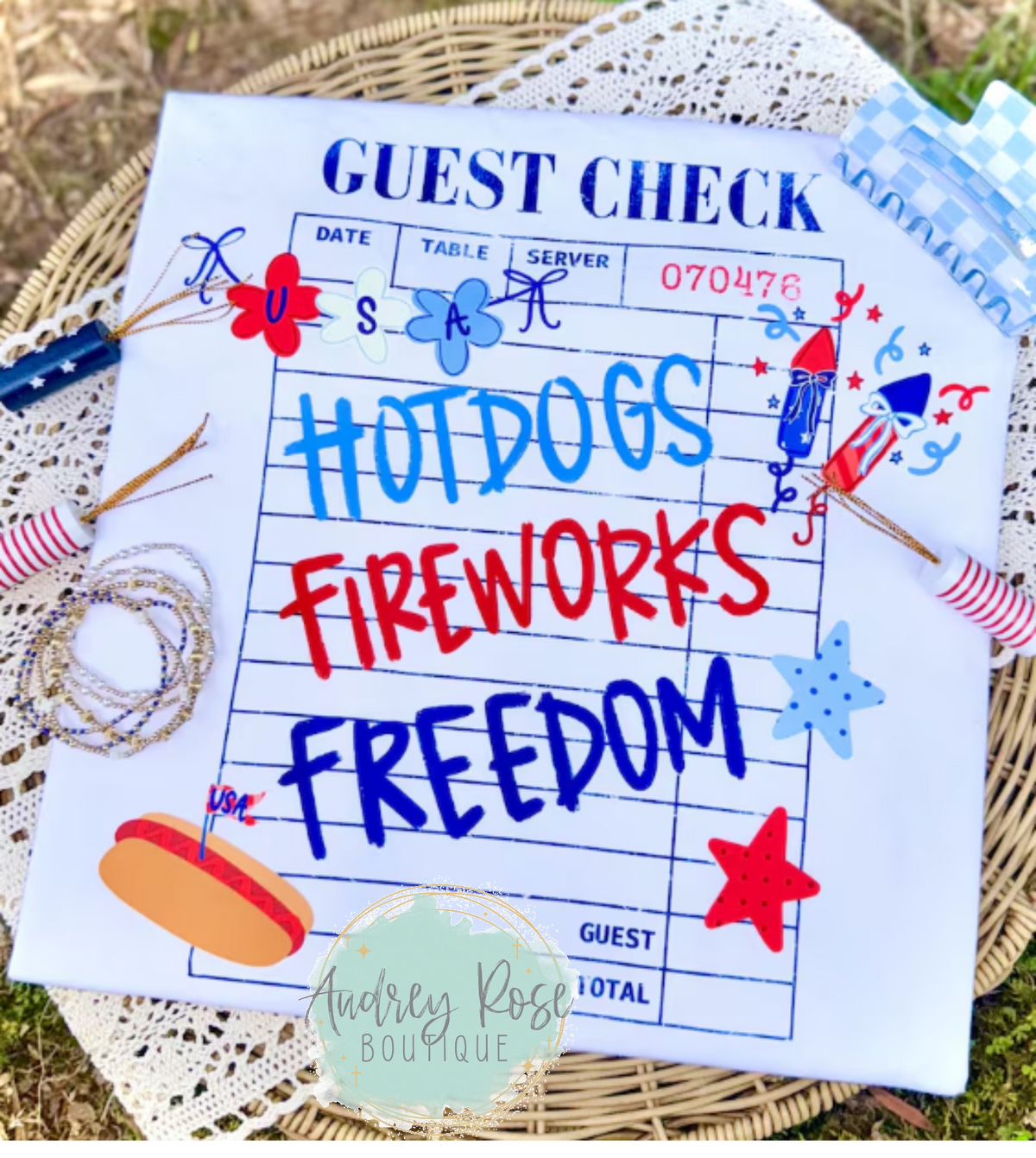 Patriotic Guest Check