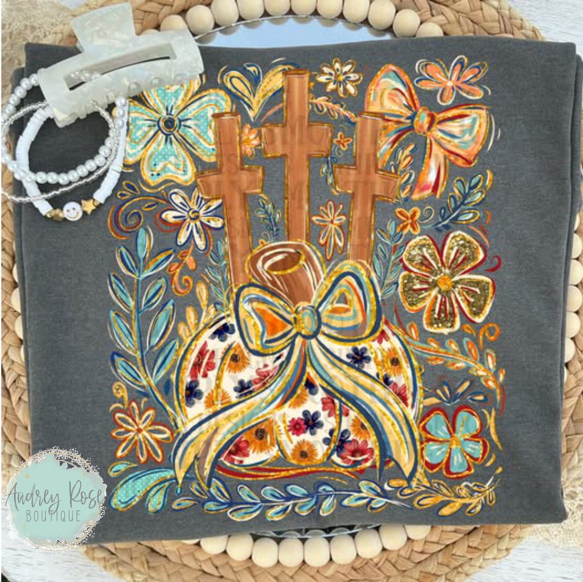 Pumpkin Crosses Floral