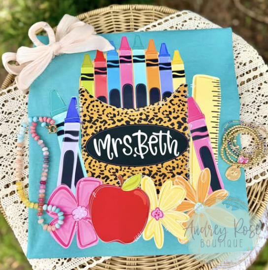 Leopard Crayon Pack Nameplate
