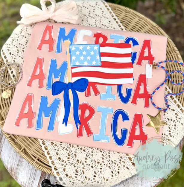 America Stacked with Flag